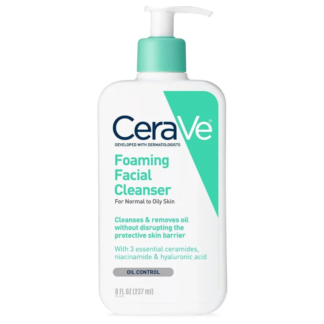 CeraVe Foaming Facial Cleanser for Normal to Oily Skin – 240ml